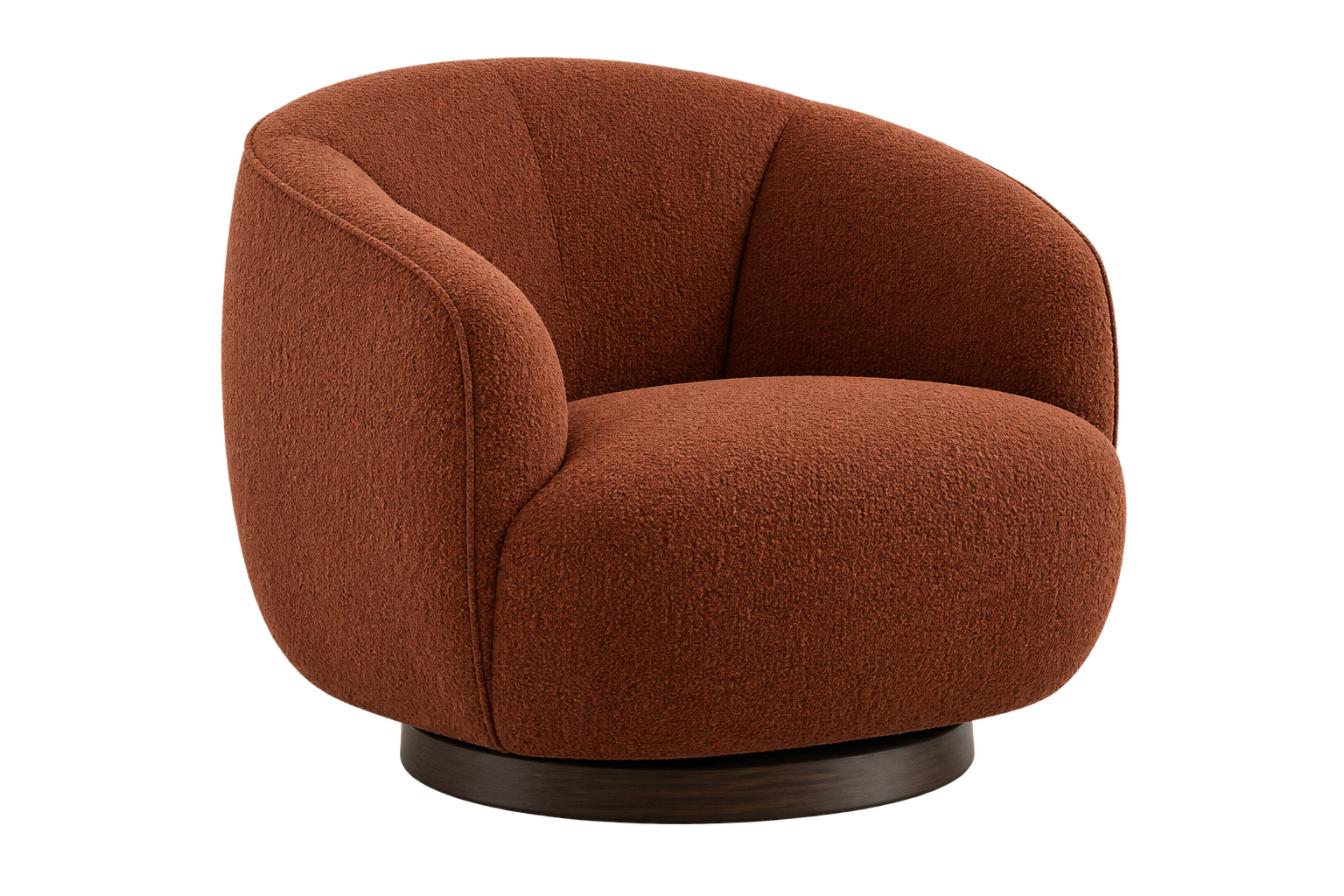 Romy Chair in Rust bouclé, catalog view